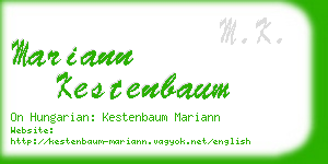 mariann kestenbaum business card